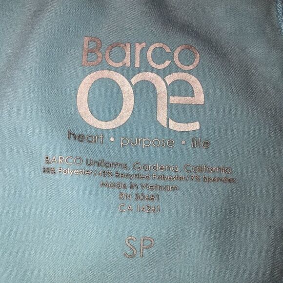 Barco One SP High Waist Powder Blue Drawstring 5 Pocket Scrub Pants - Picture 17 of 17